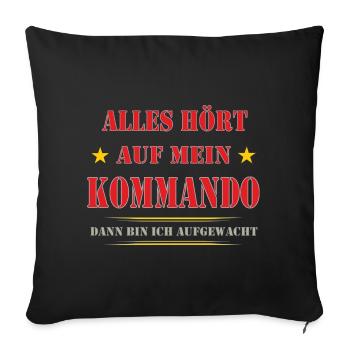 MY COMMAND - Sofa pillow with filling 45cm x 45cm - black - Front