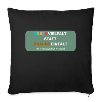 Bunte Vielfalt - Sofakissen mit Füllung 45 x 45 cm - Schwarz - Vorne
