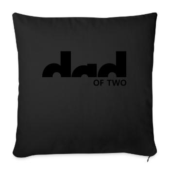 Père de deux enfants - Père de deux enfants - Coussin et housse de 45 x 45 cm - noir - Devant
