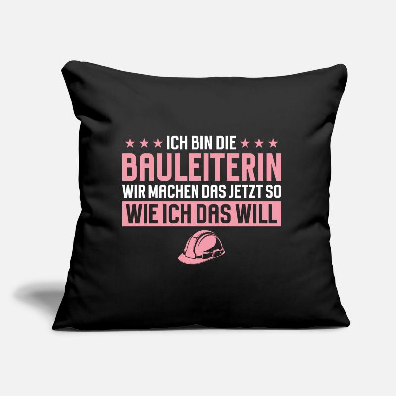 Construction Manager Funny Saying Construction Site Sofa pillow with filling 45cm x 45cm