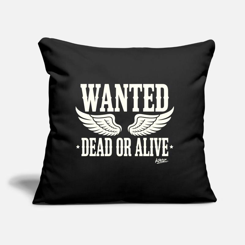 Wanted Dead or Alive with wings Sofa pillow with filling 45cm x 45cm