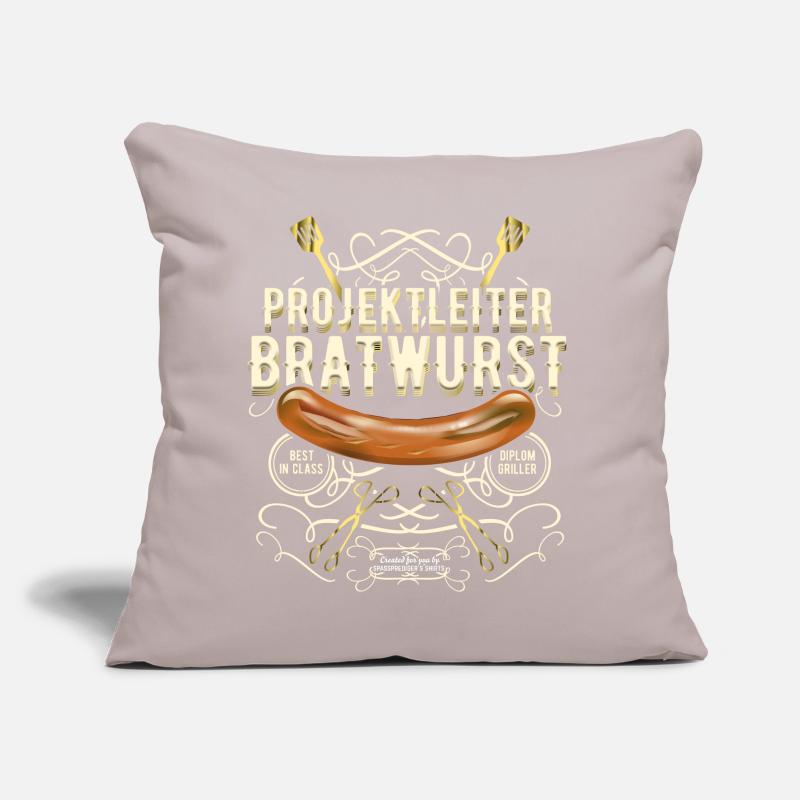 Grillen Design Projektleiter Bratwurst Sofakissen mit Füllung 45 x 45 cm