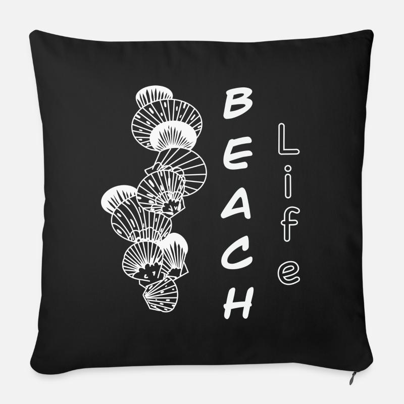 Beach Life - Sofakissen mit Füllung 45 x 45 cm - Schwarz