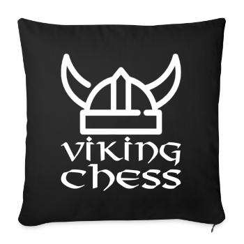 Viking Chess - Sofakissen mit Füllung 45 x 45 cm - Schwarz - Vorne