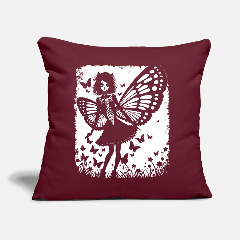 Fairycore Esthétique Squelette Fée Goth Gothique G Coussin et housse de 45 x 45 cm