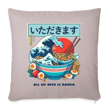 Ramen Kanagawa Delicious - Sofa pillow with filling 45cm x 45cm - light taupe - Front