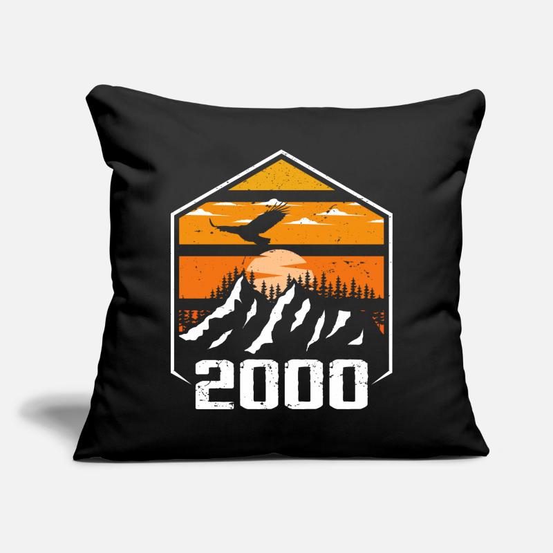 Anniversaire 2000 Millésime 2000 Fabriqué en 2000 Coussin et housse de 45 x 45 cm