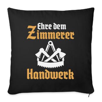 Carpenter craft carpenter guild sign - Sofa pillow with filling 45cm x 45cm - black - Front