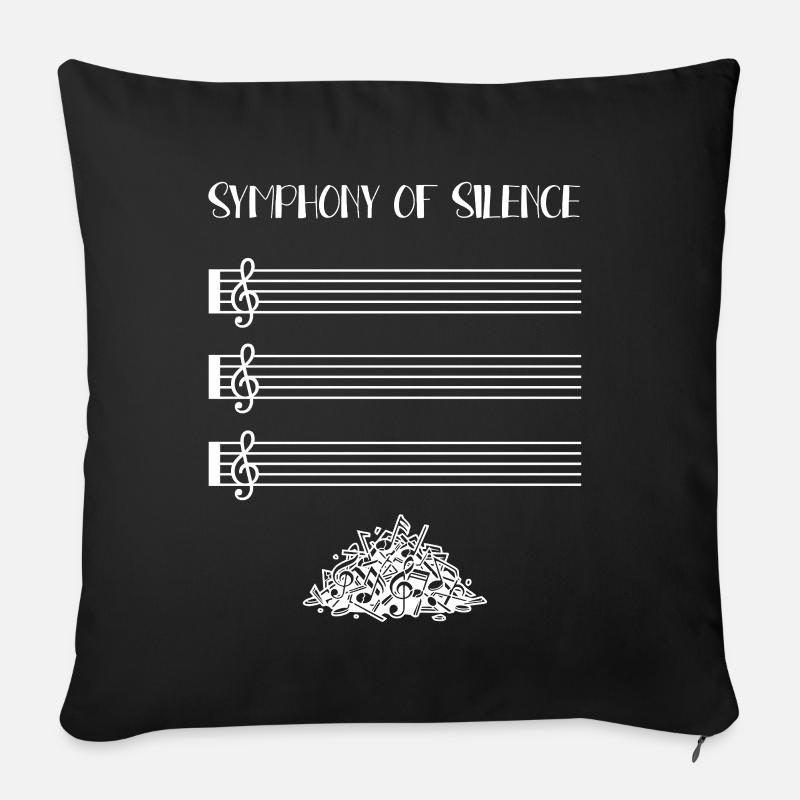 Symphony of Silence - Sofapude med fyld 45 x 45 cm - sort