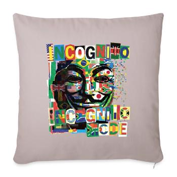 Mode incognito - Coussin et housse de 45 x 45 cm - taupe clair - Devant