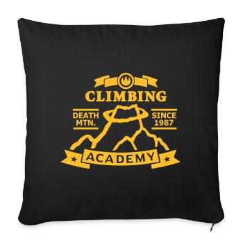 D. Mtn. Climbing Academy - Sofa pillow with filling 45cm x 45cm - black - Front