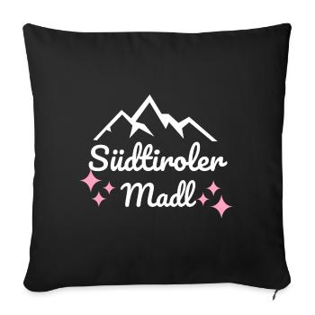Südtirol Kinder Bergmadl Tirol Alpen Bergsteiger - Sofakissen mit Füllung 45 x 45 cm - Schwarz - Vorne