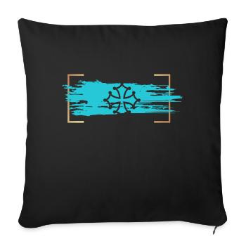 Logo Occitan - Sofa pillow with filling 45cm x 45cm - black - Front