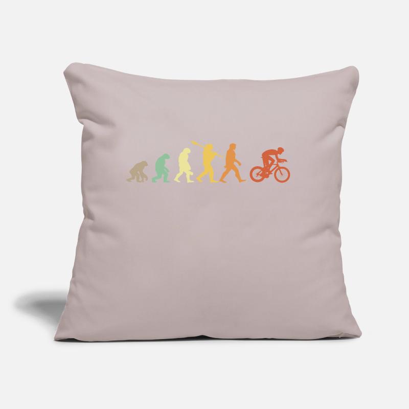 Evolution Cycliste Geschenkidee Sofakissen mit Füllung 45 x 45 cm