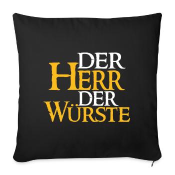 Der Herr Der Würste - Sofakissen mit Füllung 45 x 45 cm - Schwarz - Vorne