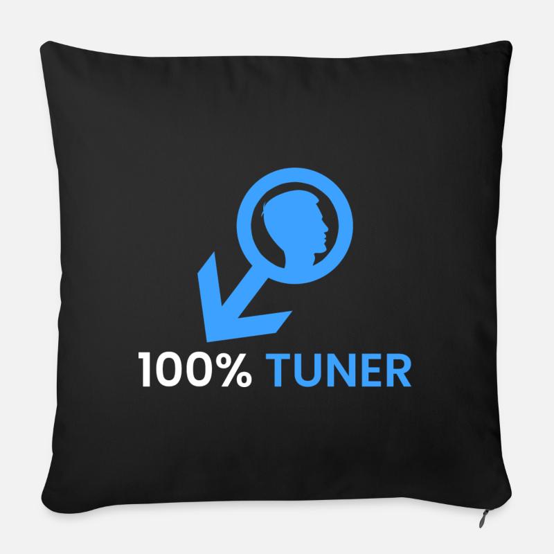 100% Tuner - Coussin et housse de 45 x 45 cm - noir