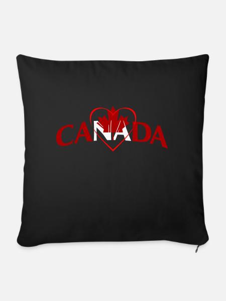 Canada Love - Sofakissen mit Füllung 45 x 45 cm - Schwarz