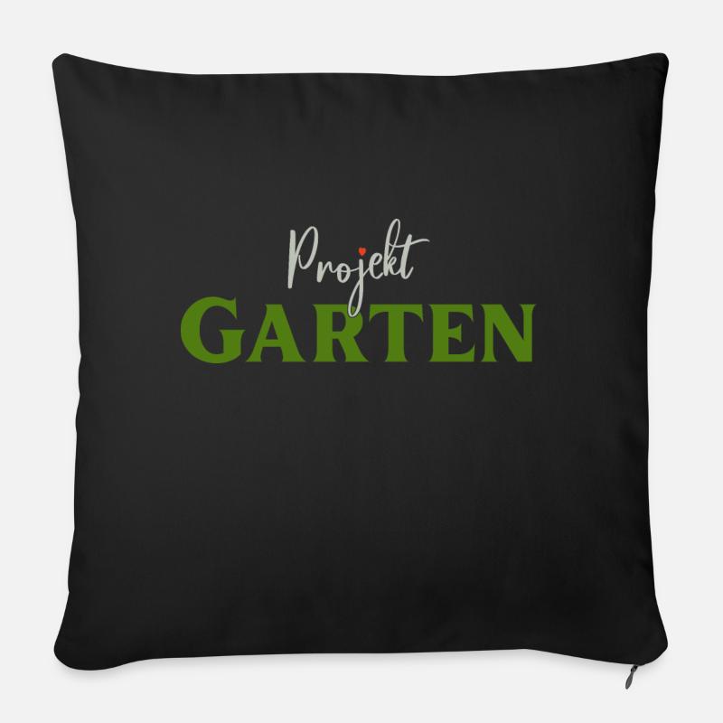 Projekt Garten Gärtnerin Gärtner - Sofakissen mit Füllung 45 x 45 cm - Schwarz