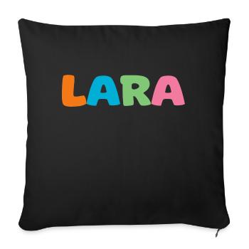 Nom - Lara - Coussin et housse de 45 x 45 cm - noir - Devant