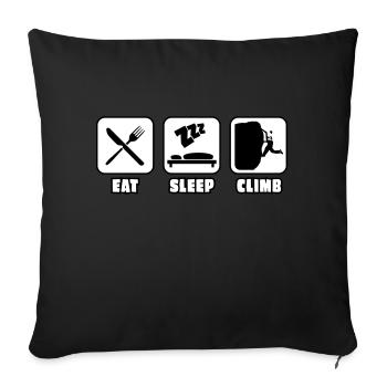 MANGER, DORMIR, GRIMPER - Coussin et housse de 45 x 45 cm - noir - Devant