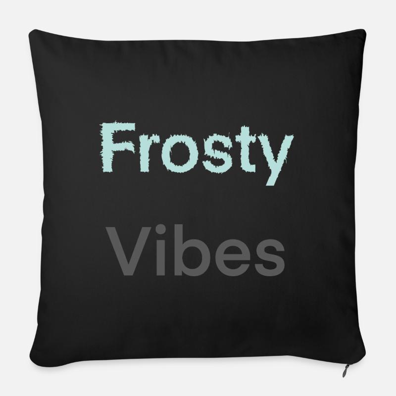 Frosty Vibes - Sofakissen mit Füllung 45 x 45 cm - Schwarz