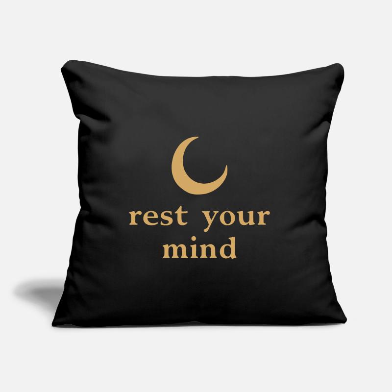 Rest Your Mind Moon Mindfulness Statement Sofa pillow with filling 45cm x 45cm