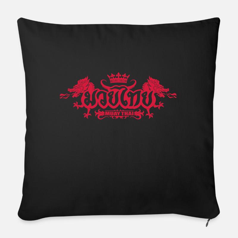 Muay Thai Dragons - Sofakissen mit Füllung 45 x 45 cm - Schwarz