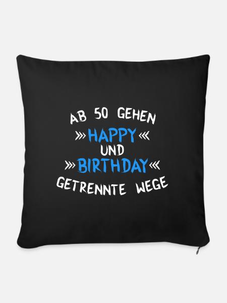 Ab 50 blau - Sofakissen mit Füllung 45 x 45 cm - Schwarz
