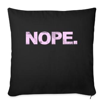NOPE - don't be a yes-man! - Sofa pillow with filling 45cm x 45cm - black - Front
