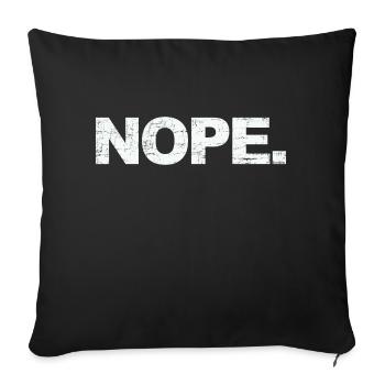 NOPE - don't be a yes-man! - Sofa pillow with filling 45cm x 45cm - black - Front