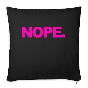 NOPE - don't be a yes-man! - Sofa pillow with filling 45cm x 45cm - black - Front