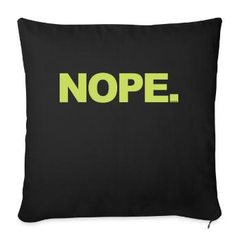 NOPE - sei kein ja-Sager! - Coussin et housse de 45 x 45 cm - noir - Devant