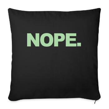 NOPE - don't be a yes-man! - Sofa pillow with filling 45cm x 45cm - black - Front