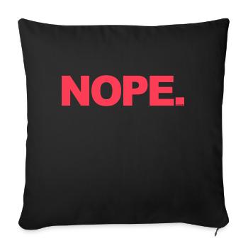 NOPE - sei kein ja-Sager! - Coussin et housse de 45 x 45 cm - noir - Devant