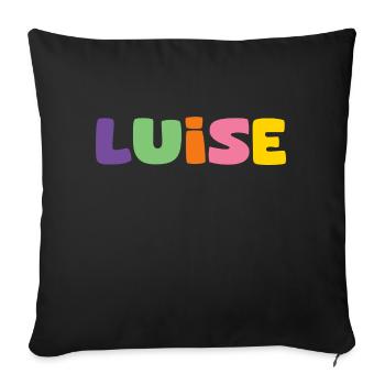 Nom - Luise - Coussin et housse de 45 x 45 cm - noir - Devant