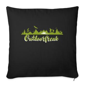 Outdoor freak - Sofakissen mit Füllung 45 x 45 cm - Schwarz - Vorne