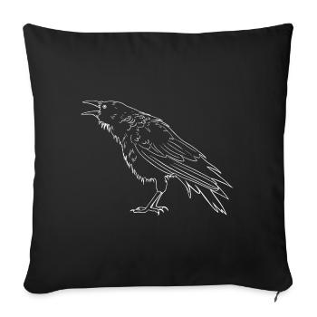 weißer Rabe - Sofakissen mit Füllung 45 x 45 cm - Schwarz - Vorne