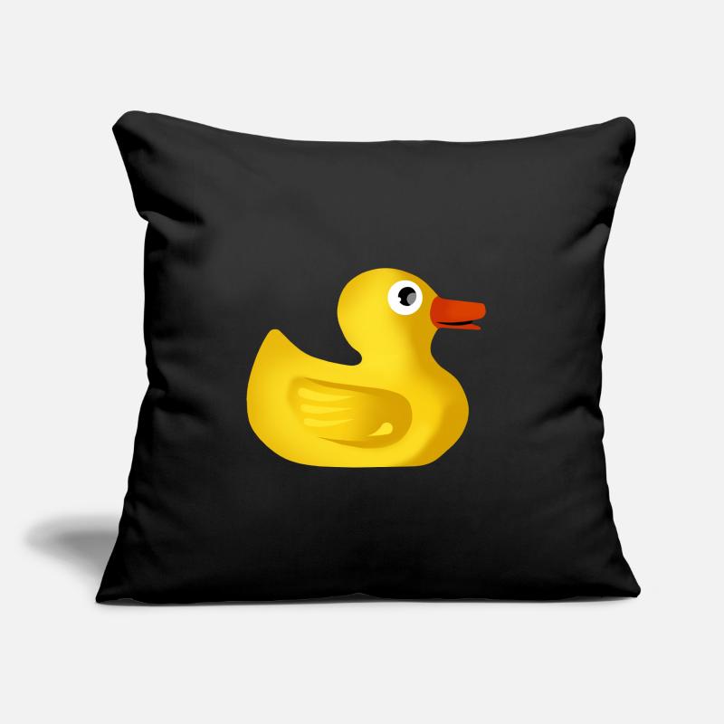 Canard en caoutchouc mignon Coussin et housse de 45 x 45 cm