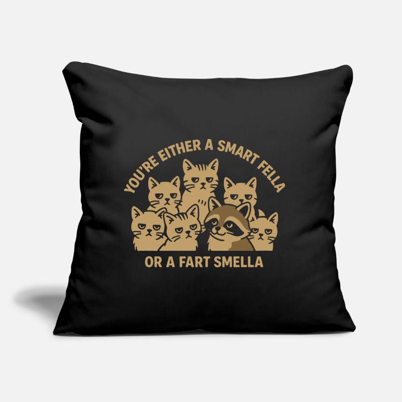 Du bist entweder ein schlauer Kerl oder ein Furzgeruch Meme Sofakissen mit Füllung 45 x 45 cm