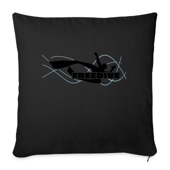 Bi-Fin Freedive Apnoetaucher - Sofakissen mit Füllung 45 x 45 cm - Schwarz - Vorne