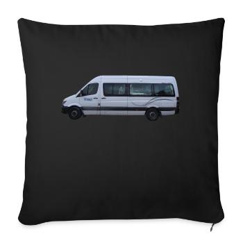 Camping-car AUS et NZ - Coussin et housse de 45 x 45 cm - noir - Devant
