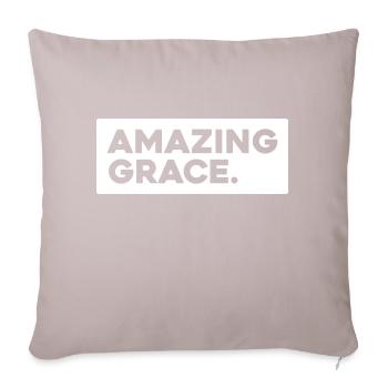 Amazing Grace - Jesus Christ - Religion - Coussin et housse de 45 x 45 cm - taupe clair - Devant