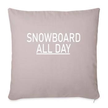 Snowboard Snowboarder - Coussin et housse de 45 x 45 cm - taupe clair - Devant
