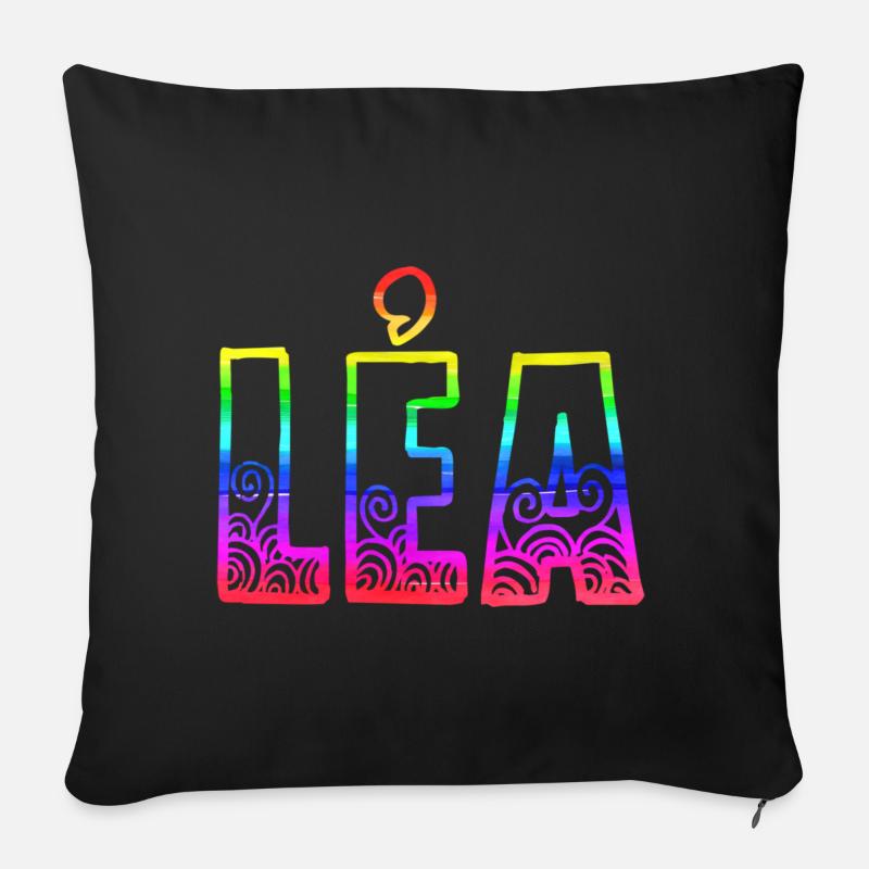 léa rs regenbogen - Sofakissen mit Füllung 45 x 45 cm - Schwarz