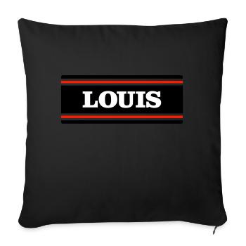 LOUIS - Coussin et housse de 45 x 45 cm - noir - Devant