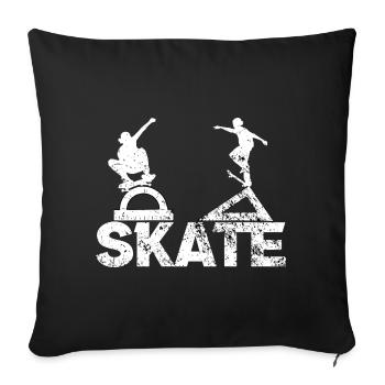 Skateboard Freestyle - Coussin et housse de 45 x 45 cm - noir - Devant