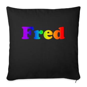 Fred - Sofakissen mit Füllung 45 x 45 cm - Schwarz - Vorne