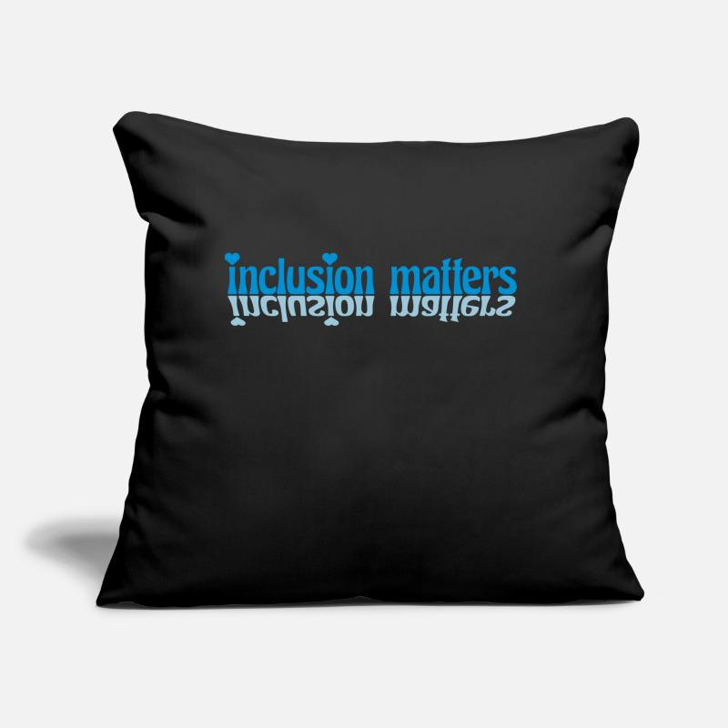 L’inclusion compte Citation du logo Coussin et housse de 45 x 45 cm