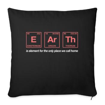 TERRE - avec des éléments du système persiode - Coussin et housse de 45 x 45 cm - noir - Devant