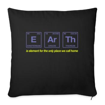 TERRE - avec des éléments du système persiode - Coussin et housse de 45 x 45 cm - noir - Devant